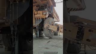 Changing the wheel of a gigantic quarry truck [upl. by Satsoc]