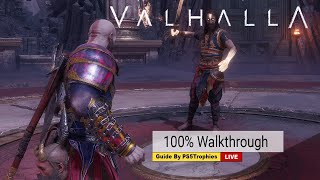 How to Get 100 in God of War Ragnarok Valhalla DLC  Live Trophy Guide Walkthrough [upl. by Akeimahs890]