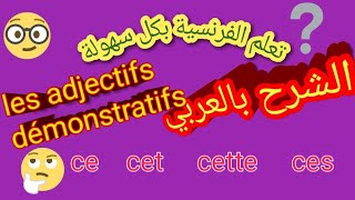 الدرس الثلاثون صفات الإشارة les adjectif démonstratifs [upl. by Onihc]