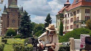 Busking in Timisoara Romania  ‘Gypsy Queen’ amp ‘In Awe’ [upl. by Aihsoj]