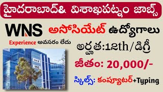 మన హైద్రాబాద్Vizag WNSలో ఉద్యోగాలు WNS Company Job Recruitment 2024 Latest Hydrabad Jobs Telugu [upl. by Eirellam]