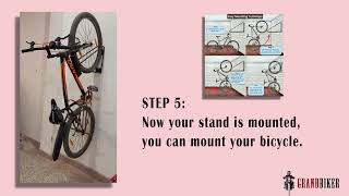 Grandbiker Wall Mount Bike Rack Vertical Bicycle Hanger grandbiker bicyclestands bicycle stand [upl. by Margit]