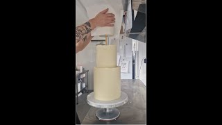 Secrets of the pastry chef how to make a threestorey cake cake recipe food behindthescenes [upl. by Carmelita788]