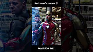 Cringe transformation vs real transformation shorts marvel [upl. by Tamqrah]