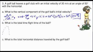 Regents Physics Angled Projectile Practice [upl. by Norabel]