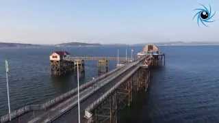 Mumbles Pier Swansea  RNLI  Sky Eye Aerial Filming  Summers Evening [upl. by Henghold]