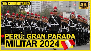 🔴 Gran Parada y Desfile Militar 4K 60FPS por Radio Deportes Perú EN VIVO  SIN COMENTARIOS [upl. by Ruperto362]