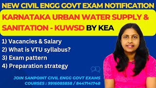 New notification 2024Karnataka Urban Water Supply amp Sanitation KUWSB VTU syllabusSANPoint classes [upl. by Adlare]