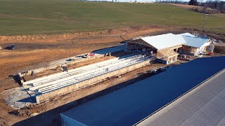 Rohrer Dairy Farms Building Project 202122 Timelapse [upl. by Koloski]