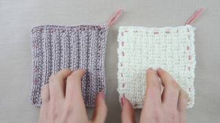 How to sew knitted squares together to make a blanket or throw [upl. by Anaeel]