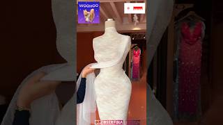 White dream dress wedding aurora runway drapping draping couture drapingstyle [upl. by Carree]