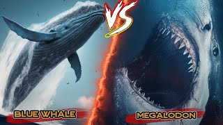 The Blue Whale vs the Megalodon  you wont expect the end of this battle [upl. by Gnolb]