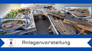 H0 Modelleisenbahn Anlagenvorstellung kommentierter Überblick 3D  Gleisplan Schattenbahnhöfe [upl. by Maisey]