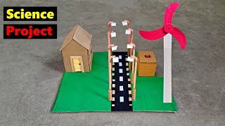 Science project for class 8 working model easy  Wind millwind turbine working model [upl. by Byrn]