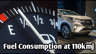 Perodua Aruz  Fuel Consumption pada kelajuan 110kmj [upl. by Sihtam]