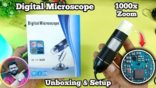 Digital microscope with 1000x Zoom unboxing amp Setup [upl. by Ifar]