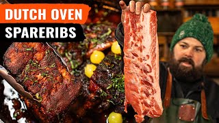 Low amp Slow spareribs uit de Dutch Oven Makkelijker wordt het niet [upl. by Fachini]