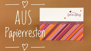 Papierstreifen Karten basteln  mit Stampin Up Produkten [upl. by Ahsitil768]