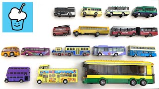 Different Bus collection Tomica Lego Minibus Double Decker Bus Articulated Bus [upl. by Publea]