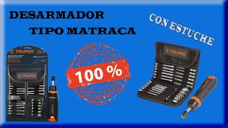 ✔️ DESARMADOR TIPO MATRACA CON ESTUCHE  MARCA TRUPER [upl. by Andee]