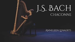 JS Bach Chaconne from Violin Partita No 2 Harp  Anneleen Lenaerts [upl. by Luiza]