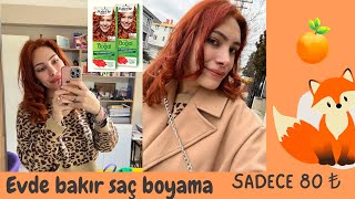 Evde Açıcı Olmadan Bakır Saç Boyama  Sadece 80 Lira saçboyama [upl. by Daisy409]