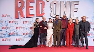 kiernan shipka and Chris Evans and Dwayne Johnson at the premiere of RED ONE [upl. by Litch]