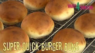 SuperQuick Burger Buns Make Your Own Burger Buns in Just over 30 Minutes [upl. by Etra]