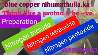 Preparation of nitrogen trioxide Nitrogen tetraoxide and Nitrogen pentaoxide [upl. by Klecka]