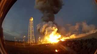 UP CLOSE At The Pad Camera Views Capture Amazing Sight Of Antares Orb3 Rocket Explosion [upl. by Sheply519]