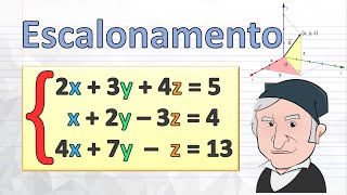 Escalonamento  Sistemas de três ou mais equações  Teoria e Exercícios  Método de eliminação gaus [upl. by Skcirdnek]