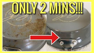 How to Clean Pans Pots Sheet Pans Cookie Sheets STAINS GONE MAGIC  Andrea Jean [upl. by Taggart]