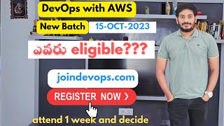 DevOps with AWS new batch  Best DevOps Training in India DevOpsAndCloudWithSiva [upl. by Arocet]