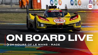 Onboard the 83 LIVE race action at 24H of Le Mans 2024  Ferrari Hypercar Part 1 [upl. by Grewitz]