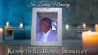 Celebrating The Life of Kenneth St Blaise Berkeley [upl. by Sellers]