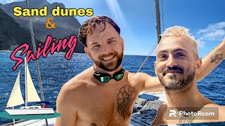 Gran Canaria Sand Dunes amp Private Yacht Sailing ⛵️spain grancanaria desert travel world [upl. by Kresic]