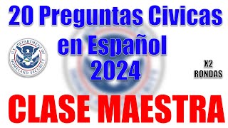 Preguntas de la ciudadania americana en español 20 preguntas cívicas para entrevista ciudadania 2024 [upl. by Arymat]