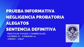 Cierre de la etapa probatoria Sentencia [upl. by Rosalia]