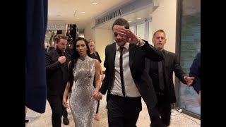 Kim Kardashian and Pete Davidson running from crowds at White House Correspondents Dinner [upl. by Kcirdla]