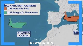 US sends second carrier strike group to Israel How it could impact strategy  NewsNation Now [upl. by Ilak251]