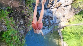 Terrifying gap jump cliff diving adventure [upl. by Anahsek]