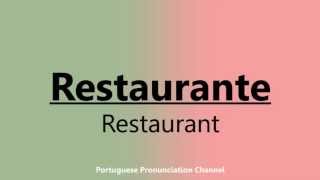 How to pronounce quotRestaurantequot [upl. by Eitsyrk]