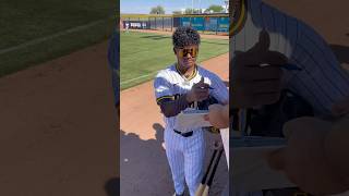 San Diego Padres Leodalis De Vries Signs Autographs at Peoria Sports Complex Fall Ball [upl. by Bashemath]