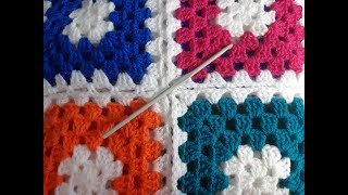 Cómo unir Granny Square para mantas paso a paso [upl. by Leunas809]