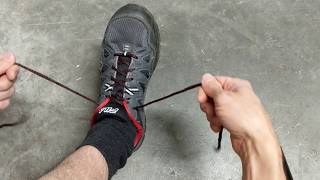 HOW TO TIE A DOUBLE KNOT ON A SHOE  LOW TOP  HOW TO TIE A SHOE [upl. by Arualana572]