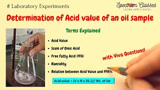 Determination of Acid value of an oil sample  Viva Questions BTech BSc MSc [upl. by Reddy]