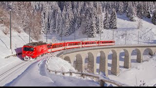 Chute de neige au fil des rails du Matterhorn Gotthard Bahn 23 Décembre 2023 [upl. by Caraviello]