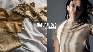 HOW TO NATURALLY DYE FABRIC WITH COFFEE  BOTANICAL COLORS  SHADES OF BROWN [upl. by Hoy486]