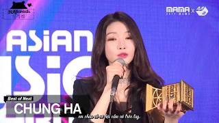 VIETSUB Chungha quotThank You Stagequot speech after winning quotBest Of Nextquot at MAMA 2017 [upl. by Ainnet]