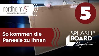 Teil 5 Besonderheiten beim Versand von SplashBoard® Signature Paneelen [upl. by Ecilegna]